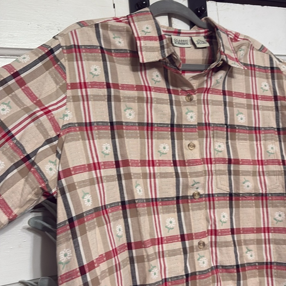 Vintage Classic Elements Plaid Top - image 4